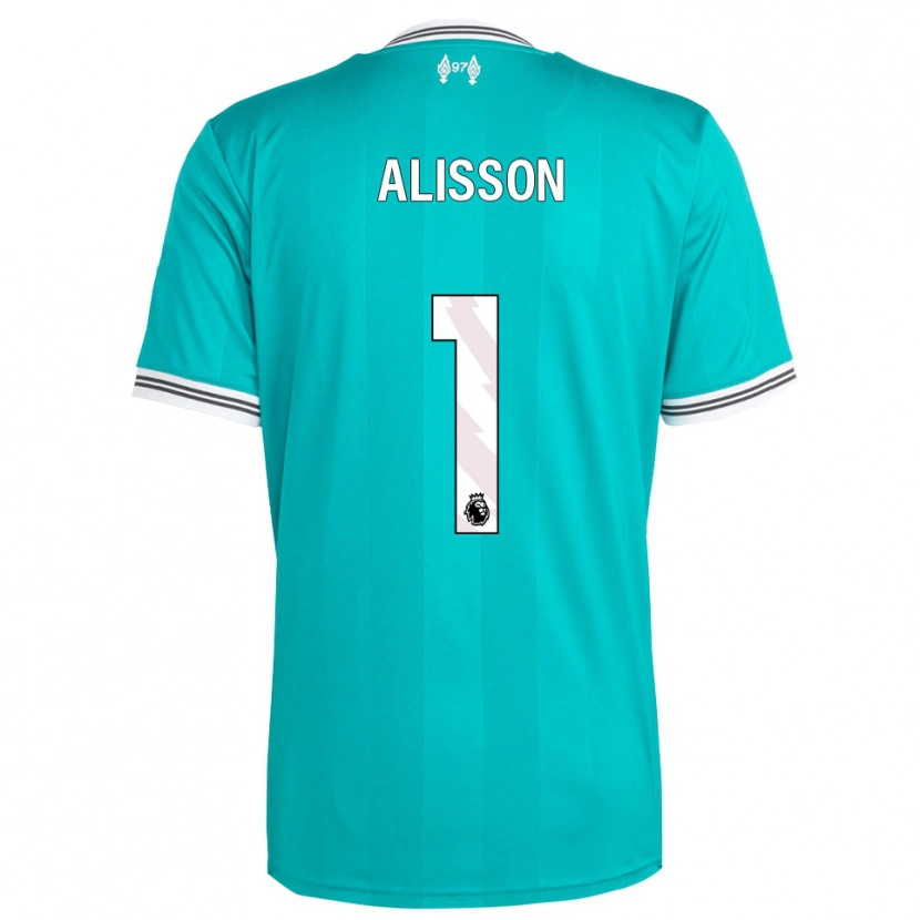 Danxen Mujer Camiseta Alisson #1 Verde Blanco Equipación Tercera 2025/26 La Camisa
