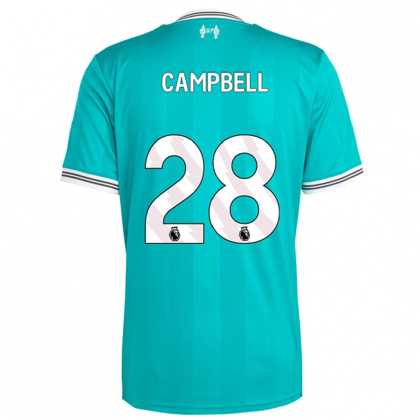 Danxen Mujer Camiseta Megan Campbell #28 Verde Blanco Equipación Tercera 2025/26 La Camisa