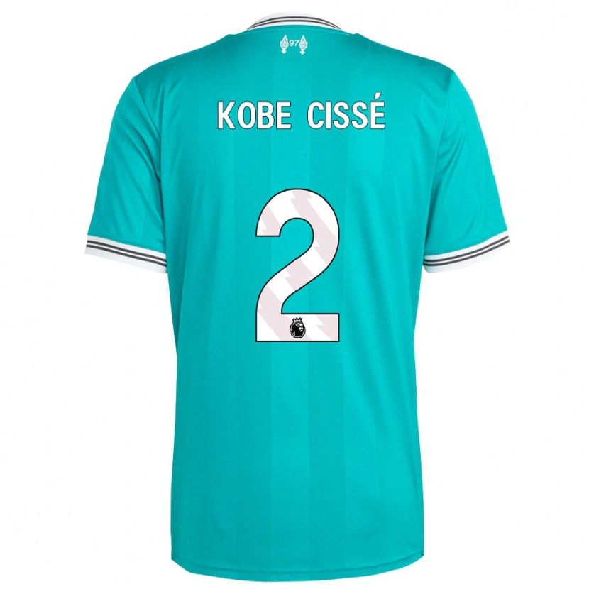 Danxen Mujer Camiseta Prince Kobe Cissé #2 Verde Blanco Equipación Tercera 2025/26 La Camisa