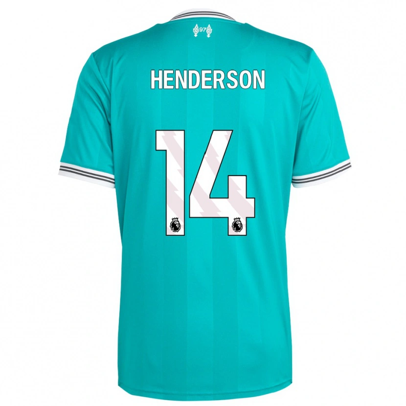 Danxen Mujer Camiseta Henderson #14 Verde Blanco Equipación Tercera 2025/26 La Camisa