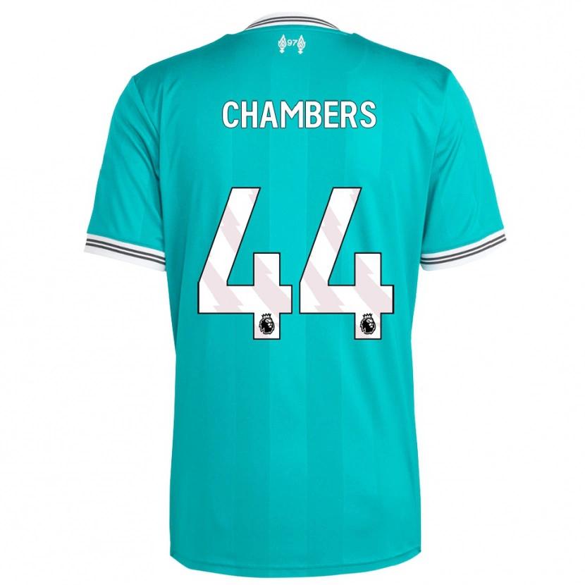 Danxen Mujer Camiseta Luke Chambers #44 Verde Blanco Equipación Tercera 2025/26 La Camisa