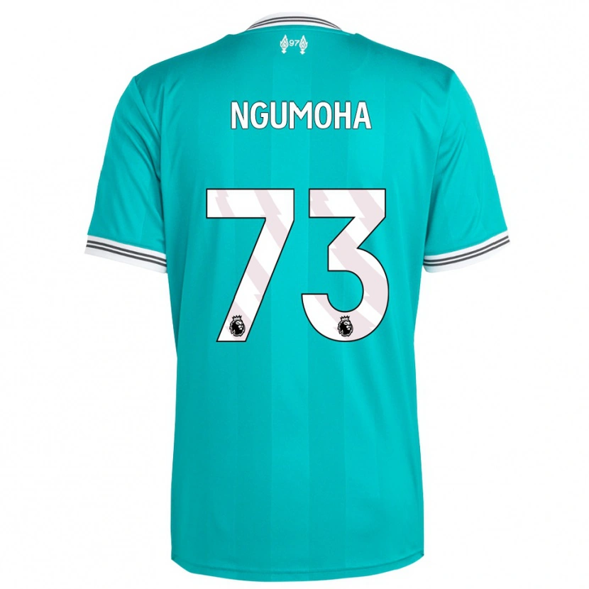 Danxen Mujer Camiseta Rio Ngumoha #73 Verde Blanco Equipación Tercera 2025/26 La Camisa