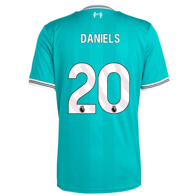 Danxen Mujer Camiseta Yana Daniels #20 Verde Blanco Equipación Tercera 2025/26 La Camisa