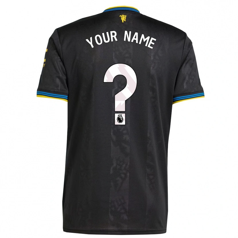 Danxen Mujer Camiseta Su Nombre #0 Negro Amarillo Azul Equipación Tercera 2025/26 La Camisa