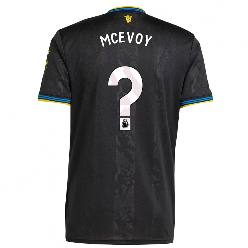 Danxen Mujer Camiseta Jay Mcevoy #0 Negro Amarillo Azul Equipación Tercera 2025/26 La Camisa