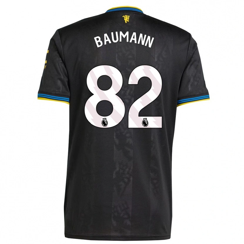 Danxen Mujer Camiseta Zach Baumann #82 Negro Amarillo Azul Equipación Tercera 2025/26 La Camisa