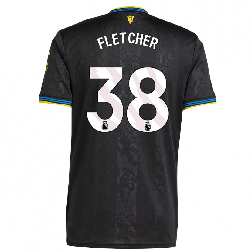 Danxen Mujer Camiseta Jack Fletcher #38 Negro Amarillo Azul Equipación Tercera 2025/26 La Camisa