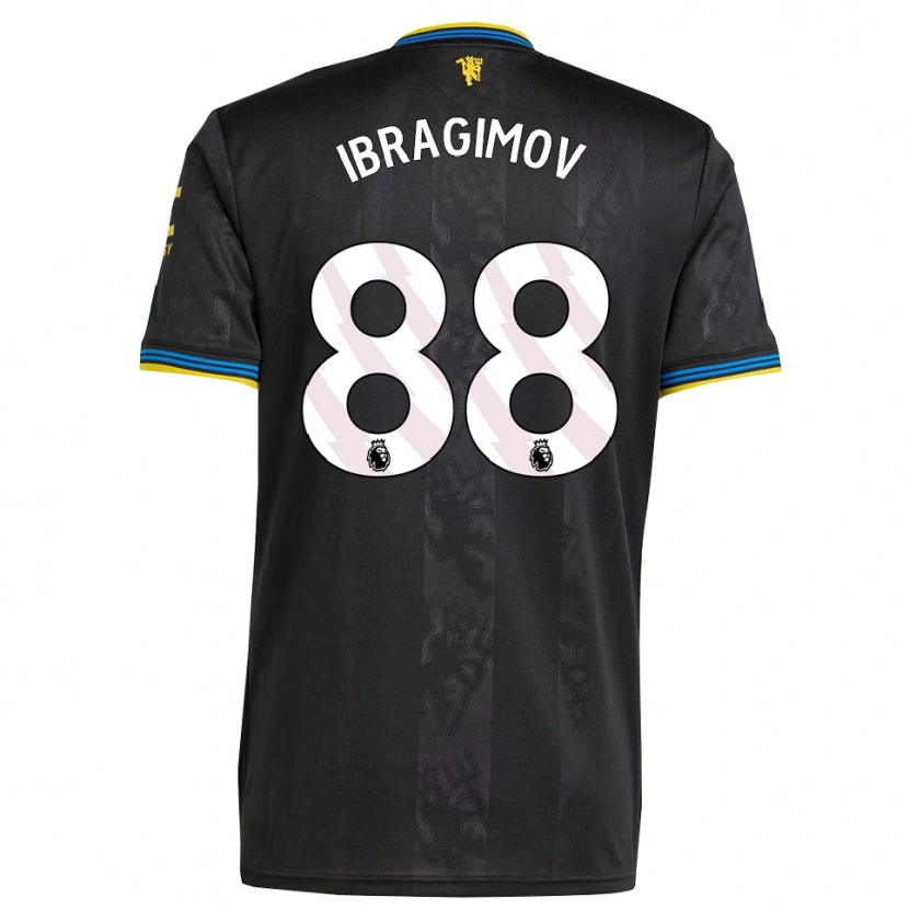 Danxen Mujer Camiseta Amir Ibragimov #88 Negro Amarillo Azul Equipación Tercera 2025/26 La Camisa
