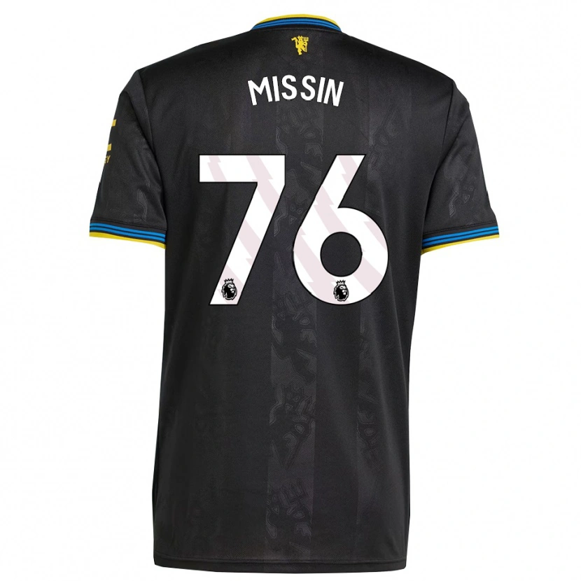 Danxen Mujer Camiseta Ashton Missin #76 Negro Amarillo Azul Equipación Tercera 2025/26 La Camisa