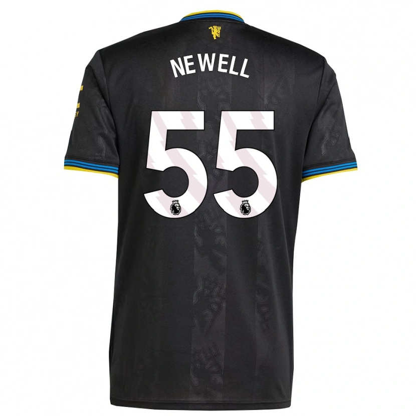 Danxen Mujer Camiseta Lucy Newell #55 Negro Amarillo Azul Equipación Tercera 2025/26 La Camisa