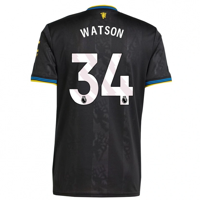 Danxen Mujer Camiseta Emma Watson #34 Negro Amarillo Azul Equipación Tercera 2025/26 La Camisa
