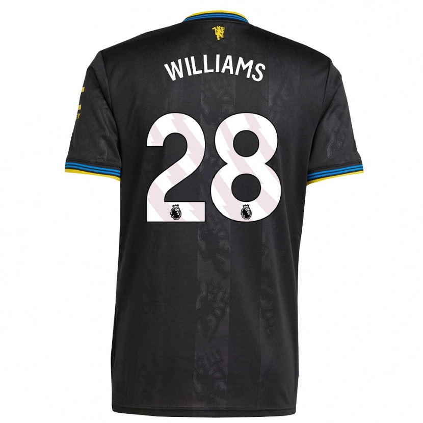 Danxen Mujer Camiseta Rachel Williams #28 Negro Amarillo Azul Equipación Tercera 2025/26 La Camisa