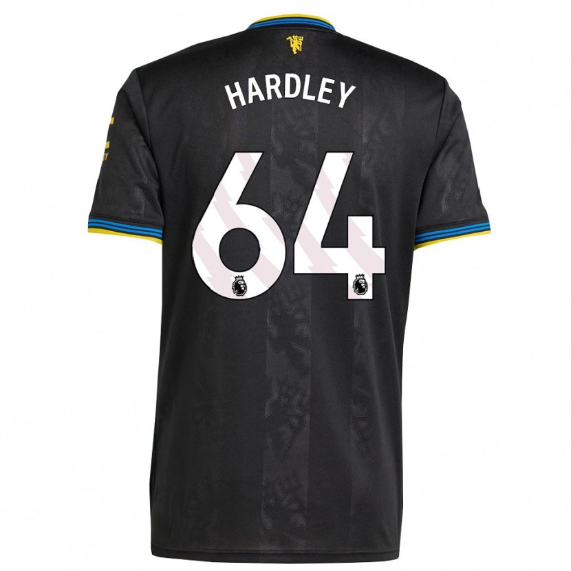 Danxen Mujer Camiseta Bjorn Hardley #64 Negro Amarillo Azul Equipación Tercera 2025/26 La Camisa