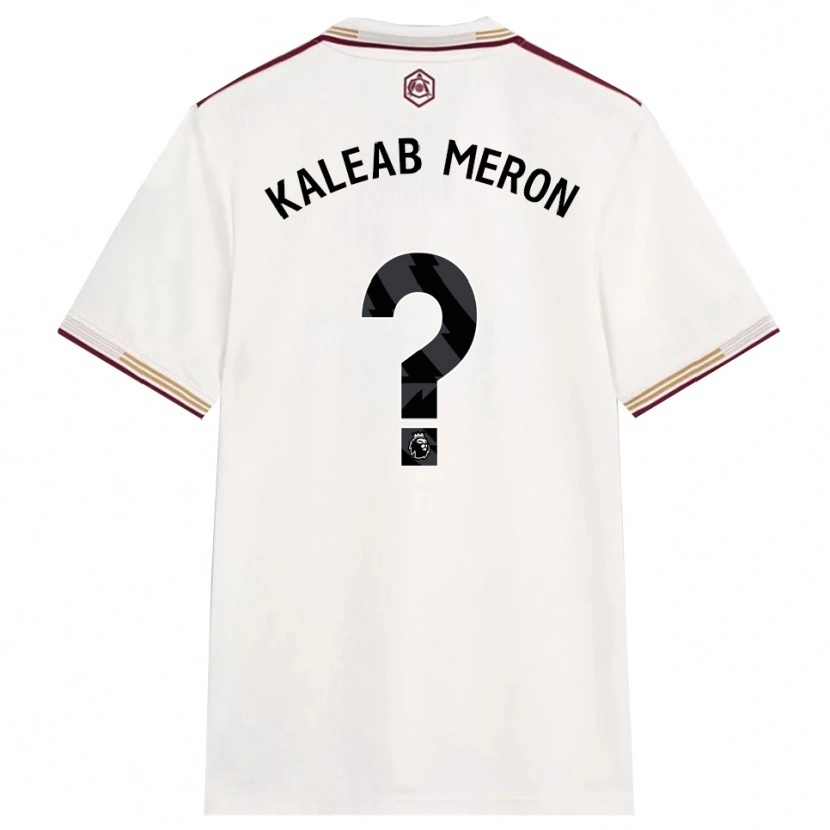Danxen Mujer Camiseta Kaleab Meron #0 Blanco Roto Borgoña Equipación Tercera 2025/26 La Camisa