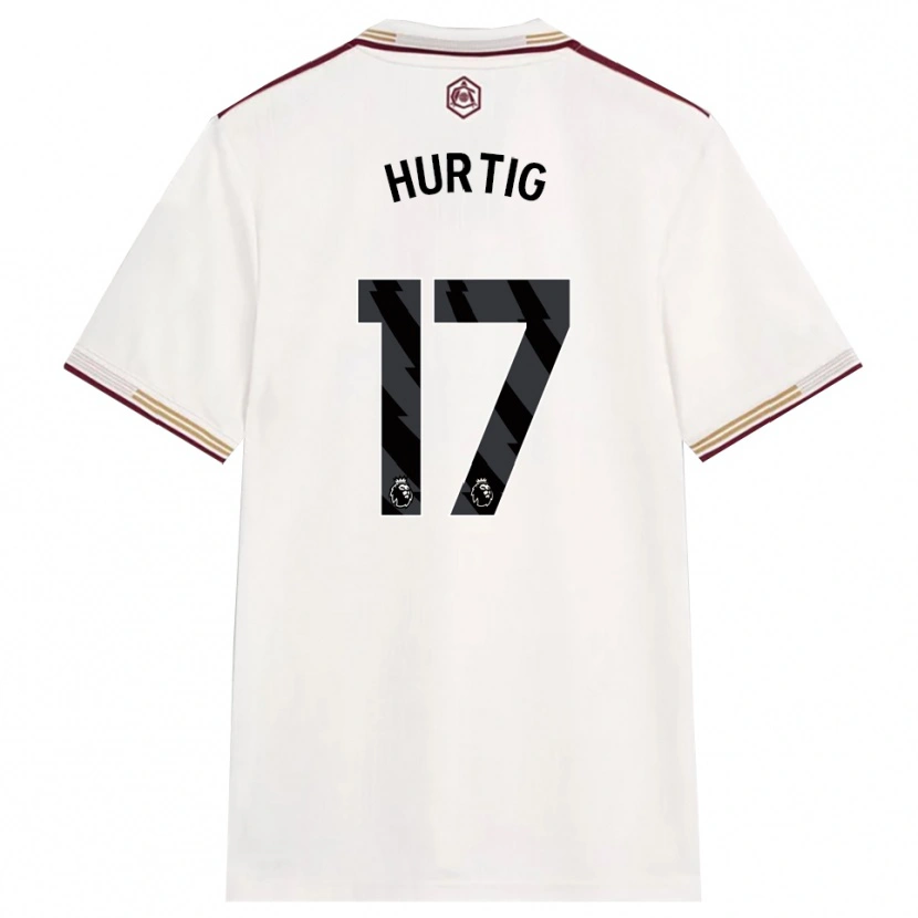 Danxen Mujer Camiseta Lina Hurtig #17 Blanco Roto Borgoña Equipación Tercera 2025/26 La Camisa