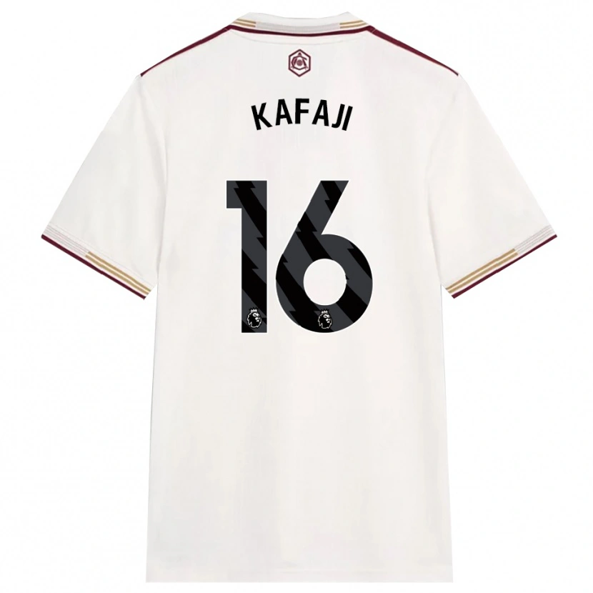 Danxen Mujer Camiseta Rosa Kafaji #16 Blanco Roto Borgoña Equipación Tercera 2025/26 La Camisa