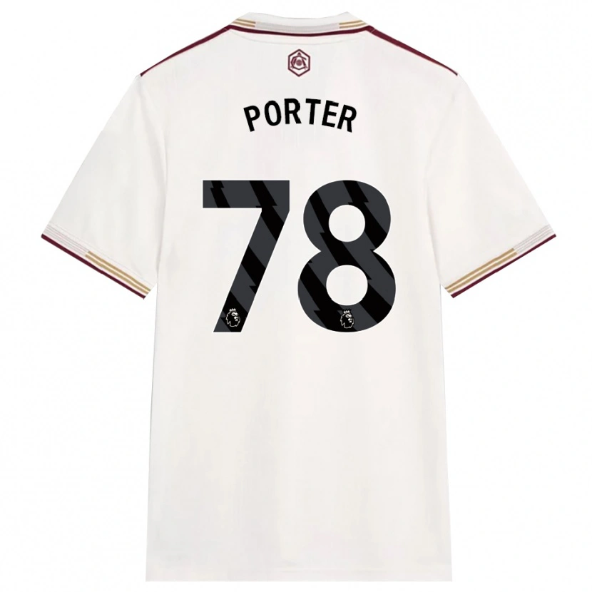 Danxen Mujer Camiseta Jack Porter #78 Blanco Roto Borgoña Equipación Tercera 2025/26 La Camisa