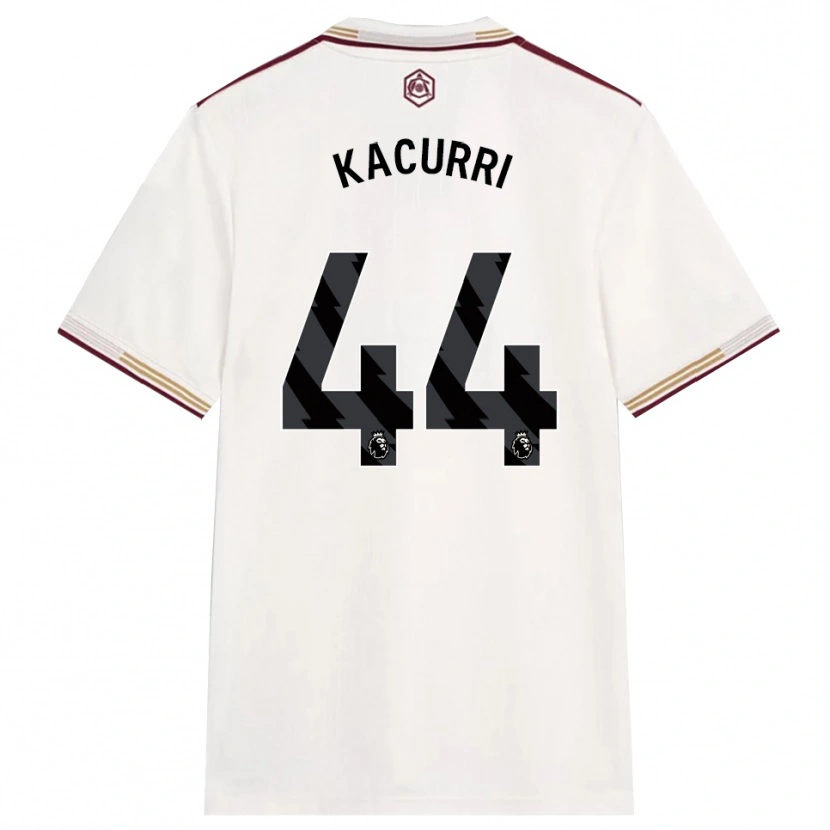 Danxen Mujer Camiseta Maldini Kacurri #44 Blanco Roto Borgoña Equipación Tercera 2025/26 La Camisa