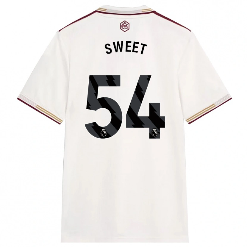 Danxen Mujer Camiseta William Sweet #54 Blanco Roto Borgoña Equipación Tercera 2025/26 La Camisa