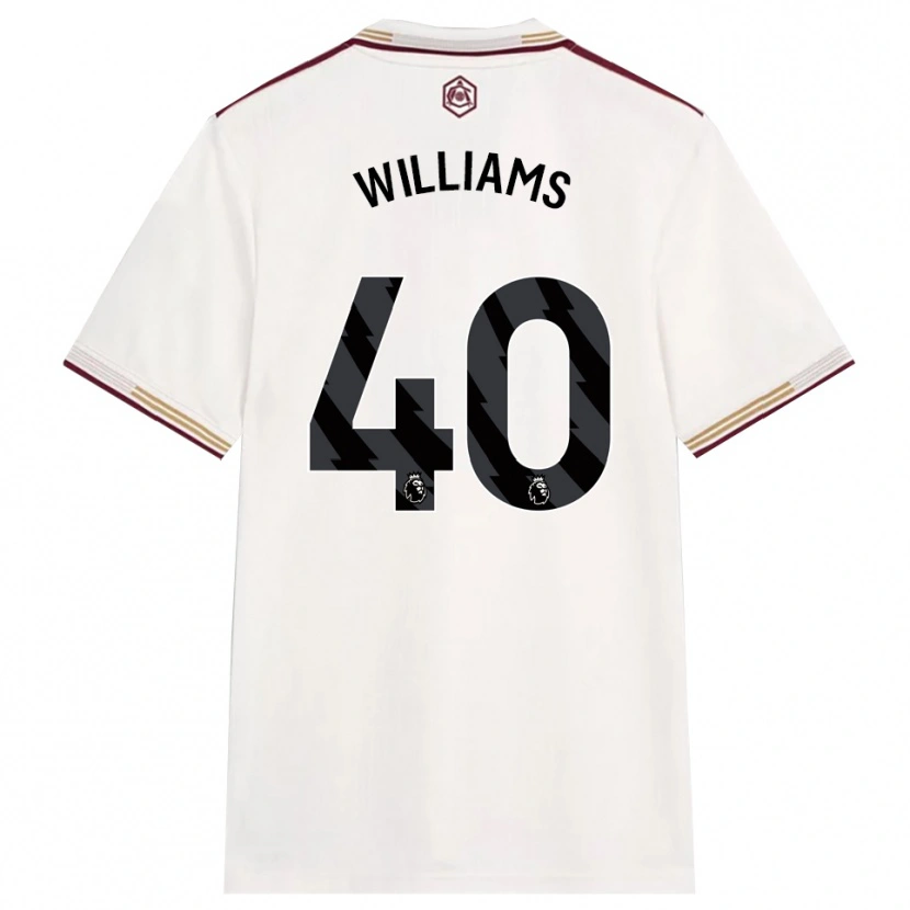 Danxen Mujer Camiseta Naomi Williams #40 Blanco Roto Borgoña Equipación Tercera 2025/26 La Camisa