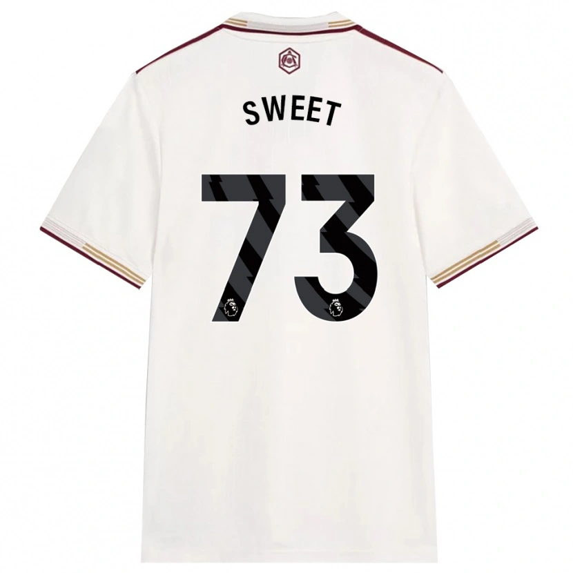 Danxen Mujer Camiseta James Sweet #73 Blanco Roto Borgoña Equipación Tercera 2025/26 La Camisa