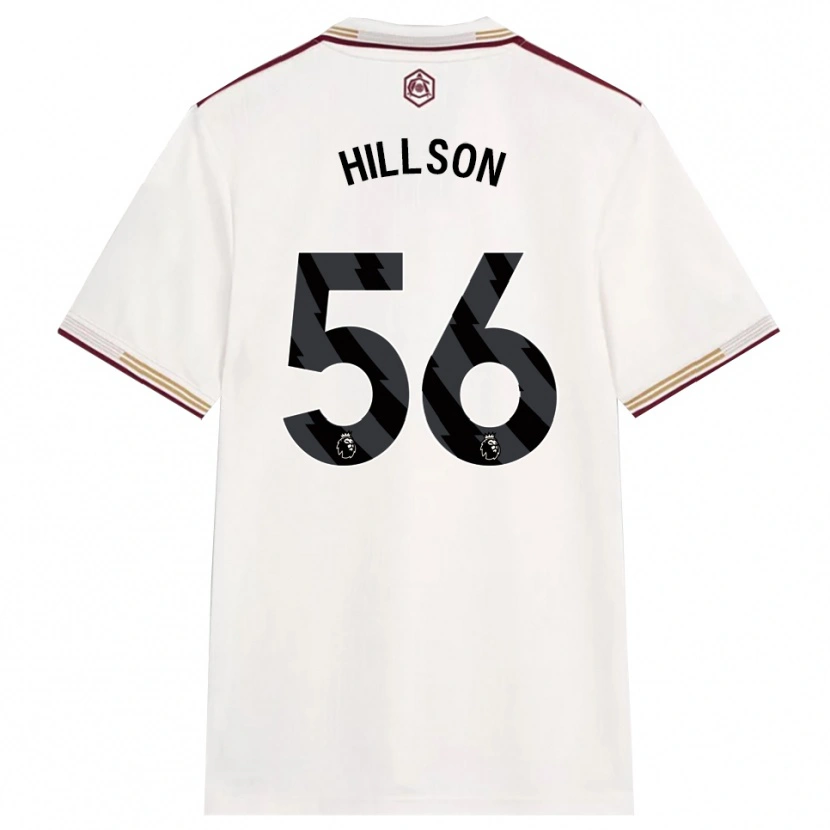 Danxen Mujer Camiseta James Hillson #56 Blanco Roto Borgoña Equipación Tercera 2025/26 La Camisa