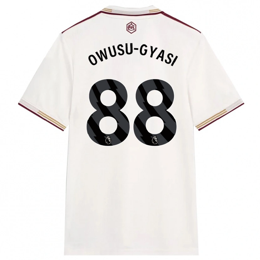 Danxen Mujer Camiseta Abraham Owusu-Gyasi #88 Blanco Roto Borgoña Equipación Tercera 2025/26 La Camisa