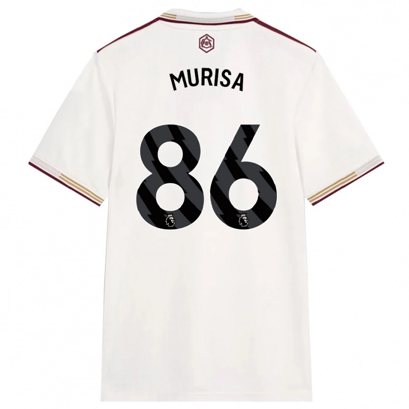 Danxen Mujer Camiseta Teshaun Murisa #86 Blanco Roto Borgoña Equipación Tercera 2025/26 La Camisa