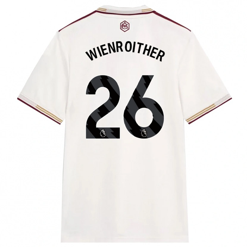 Danxen Mujer Camiseta Laura Wienroither #26 Blanco Roto Borgoña Equipación Tercera 2025/26 La Camisa