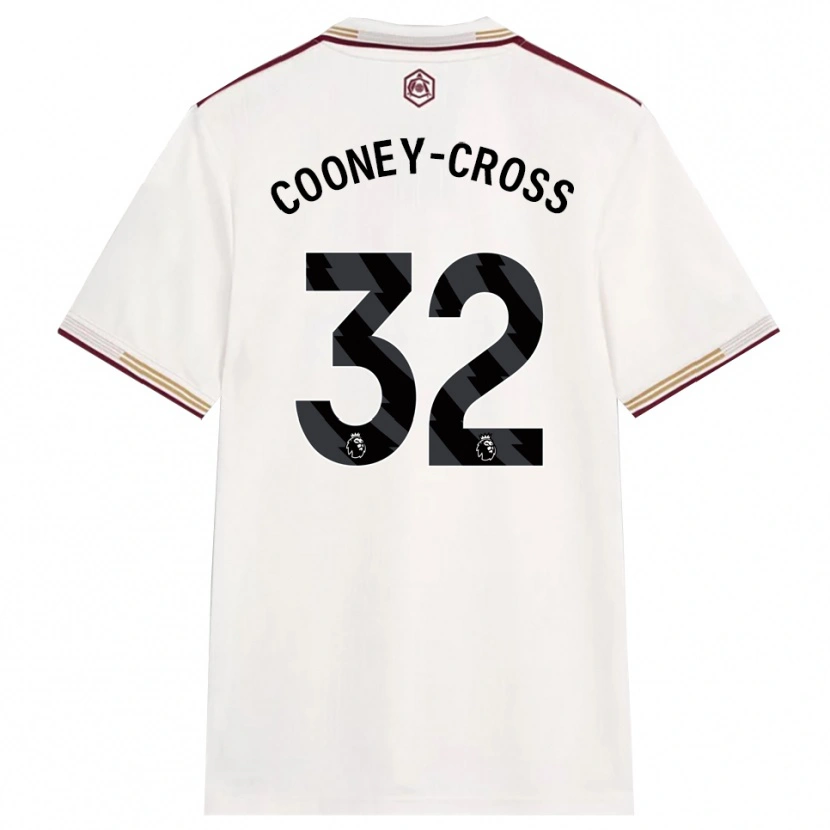 Danxen Mujer Camiseta Kyra Cooney-Cross #32 Blanco Roto Borgoña Equipación Tercera 2025/26 La Camisa