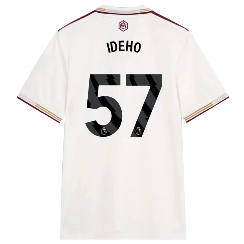 Danxen Mujer Camiseta Joel Ideho #57 Blanco Roto Borgoña Equipación Tercera 2025/26 La Camisa