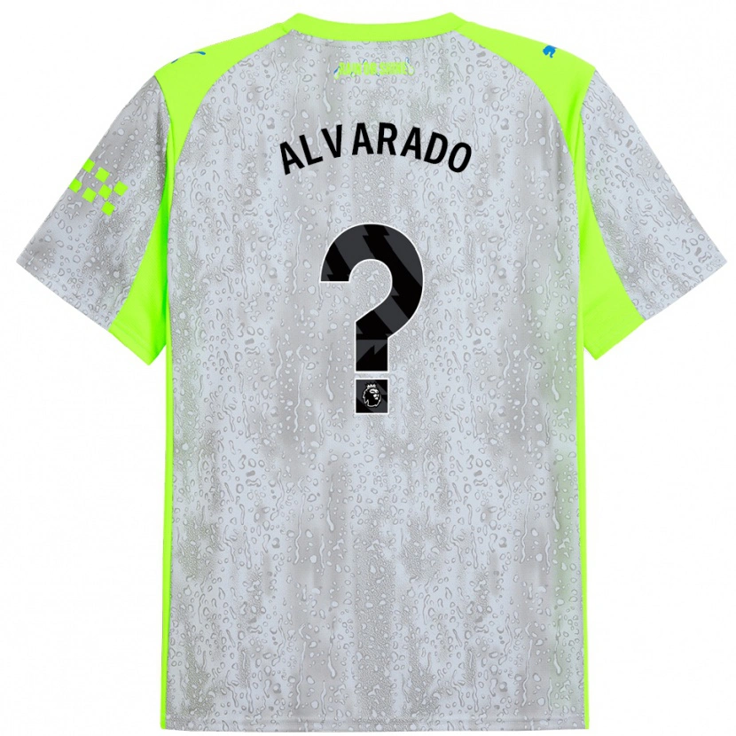 Danxen Mujer Camiseta Lucas Alvarado #0 Gris Amarillo Equipación Tercera 2025/26 La Camisa