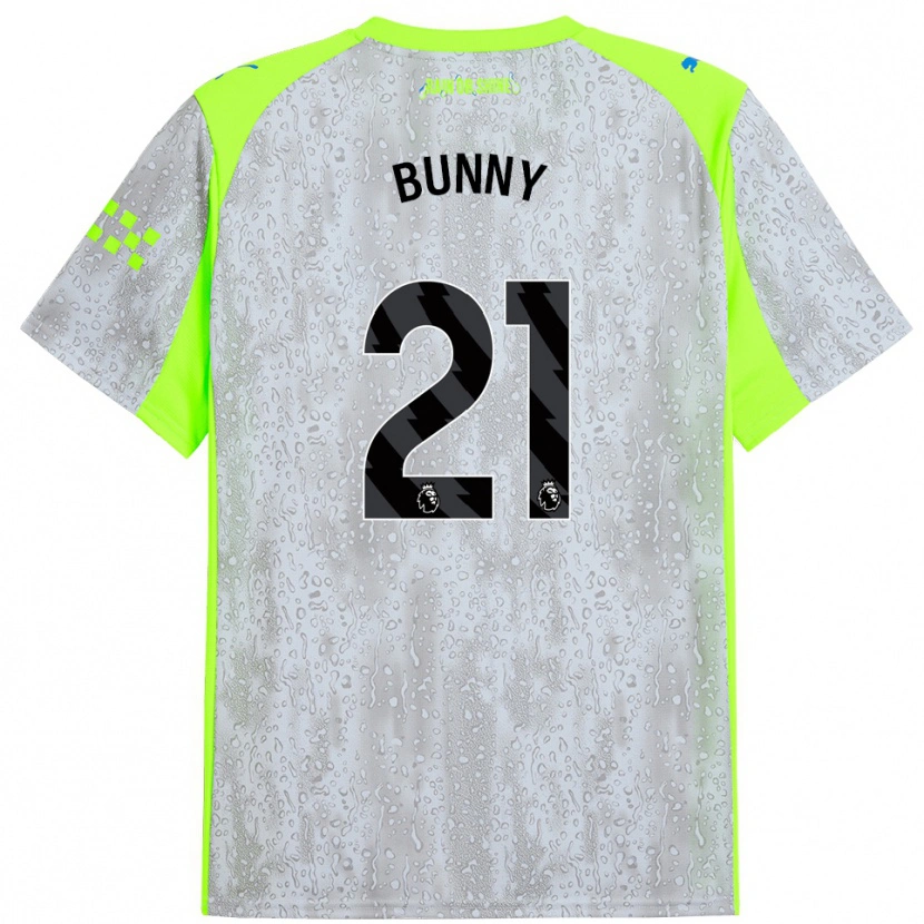 Danxen Mujer Camiseta Khadija Shaw #21 Gris Amarillo Equipación Tercera 2025/26 La Camisa