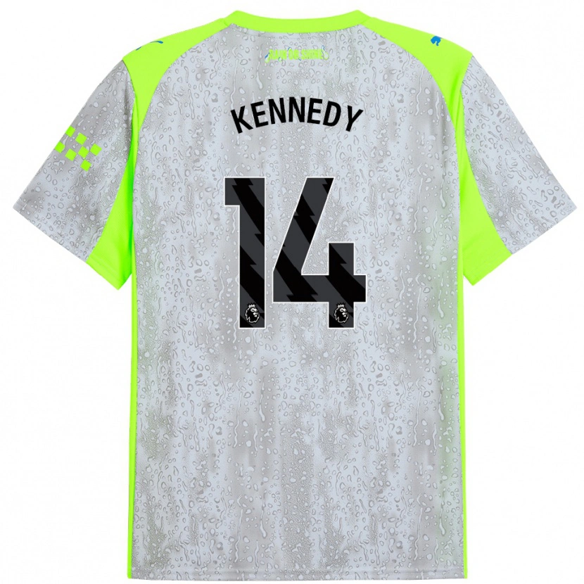 Danxen Mujer Camiseta Alanna Kennedy #14 Gris Amarillo Equipación Tercera 2025/26 La Camisa