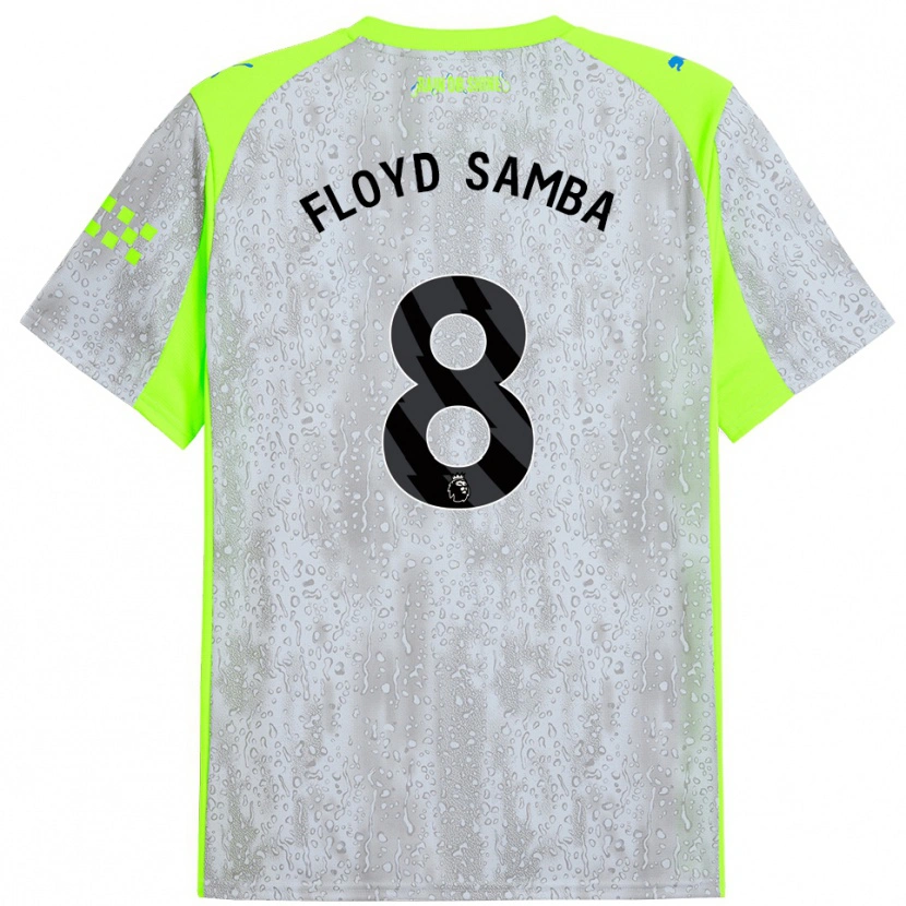 Danxen Mujer Camiseta Floyd Samba #8 Gris Amarillo Equipación Tercera 2025/26 La Camisa