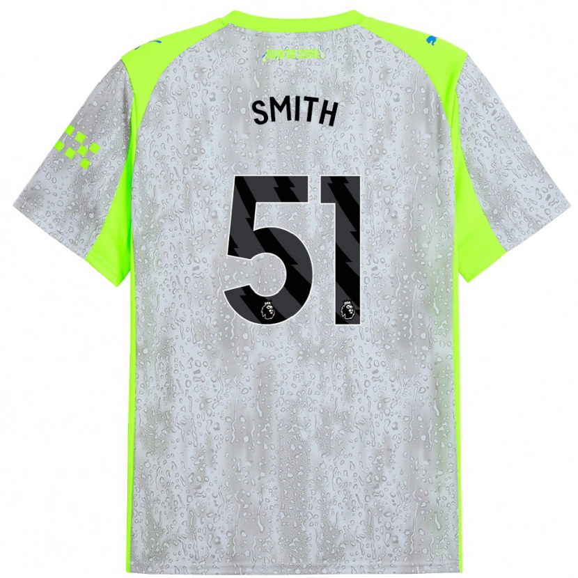 Danxen Mujer Camiseta Isaac Smith #51 Gris Amarillo Equipación Tercera 2025/26 La Camisa