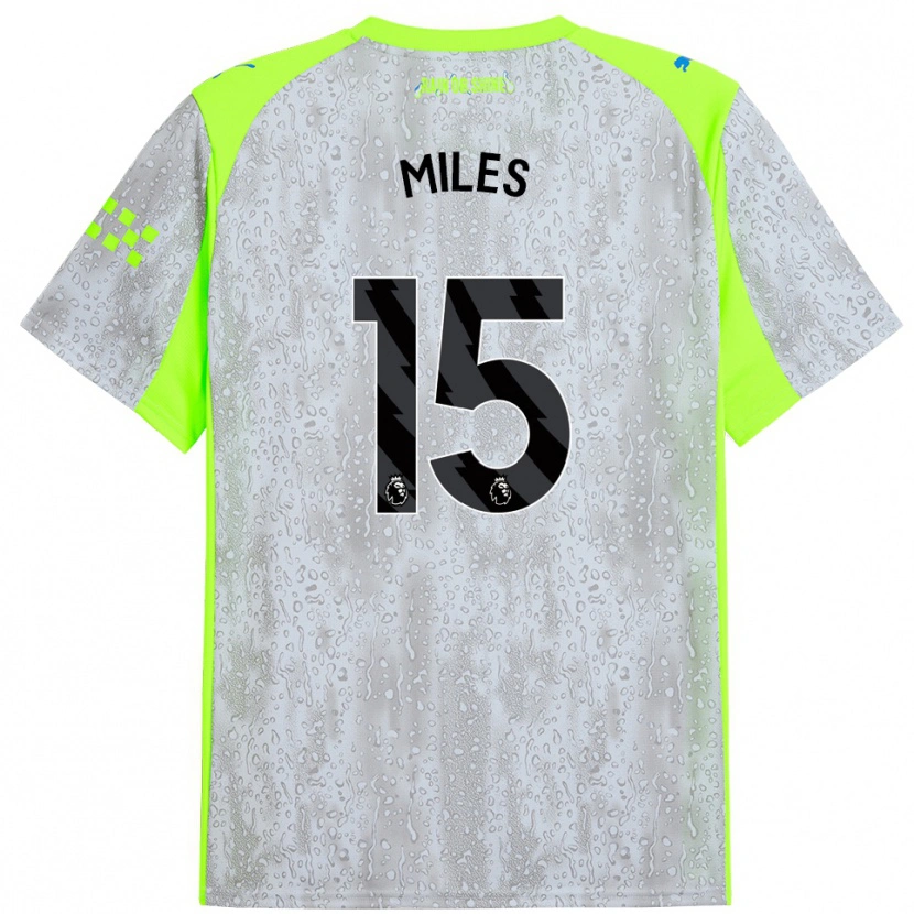 Danxen Mujer Camiseta Harrison Miles #15 Gris Amarillo Equipación Tercera 2025/26 La Camisa