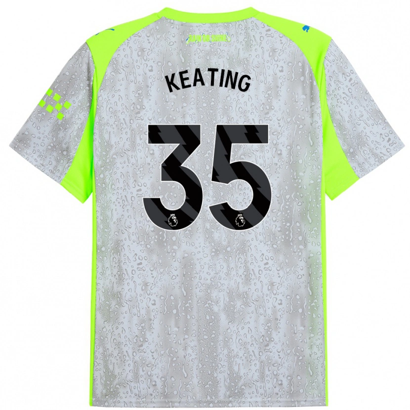 Danxen Mujer Camiseta Khiara Keating #35 Gris Amarillo Equipación Tercera 2025/26 La Camisa