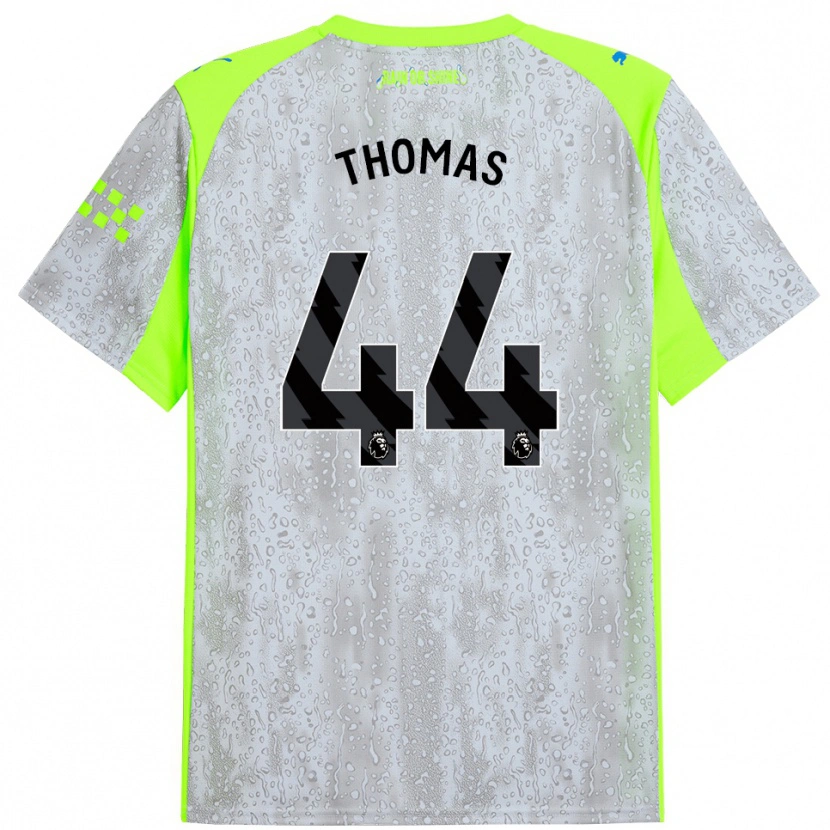 Danxen Mujer Camiseta Codie Thomas #44 Gris Amarillo Equipación Tercera 2025/26 La Camisa