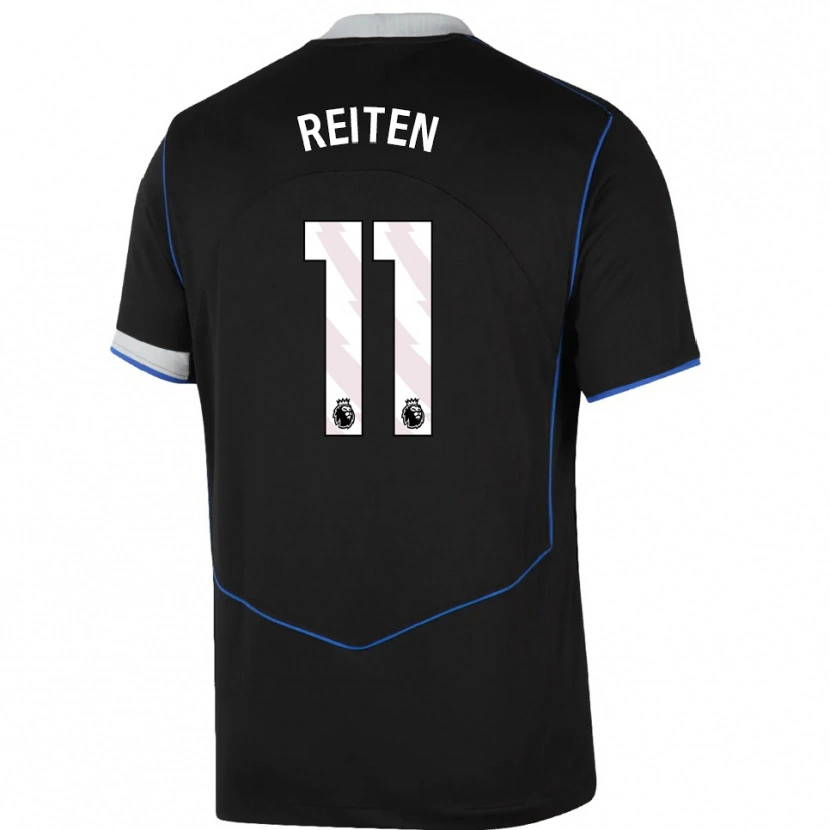 Danxen Mujer Camiseta Guro Reiten #11 Negro Azul Plata Equipación Tercera 2025/26 La Camisa