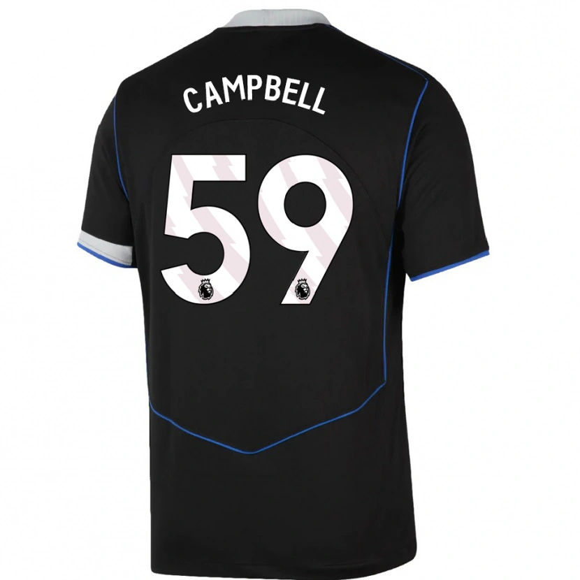 Danxen Mujer Camiseta Harrison Murray-Campbell #59 Negro Azul Plata Equipación Tercera 2025/26 La Camisa