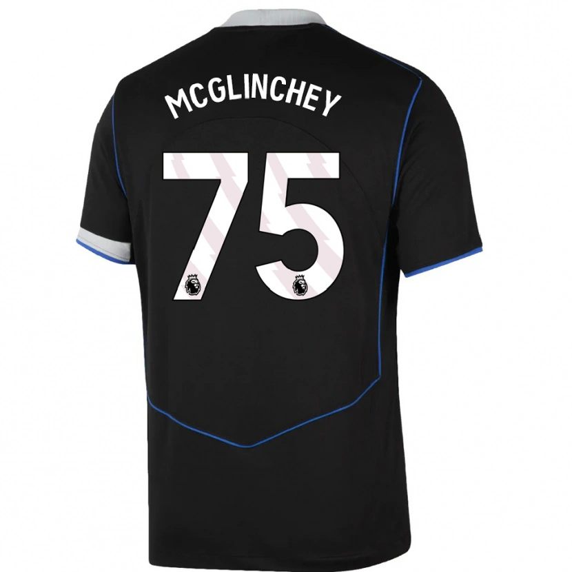 Danxen Mujer Camiseta Harry Mcglinchey #75 Negro Azul Plata Equipación Tercera 2025/26 La Camisa