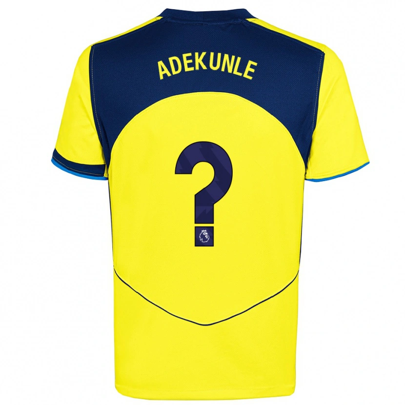 Danxen Mujer Camiseta Timileyin Adekunle #0 Amarillo Marino Equipación Tercera 2025/26 La Camisa
