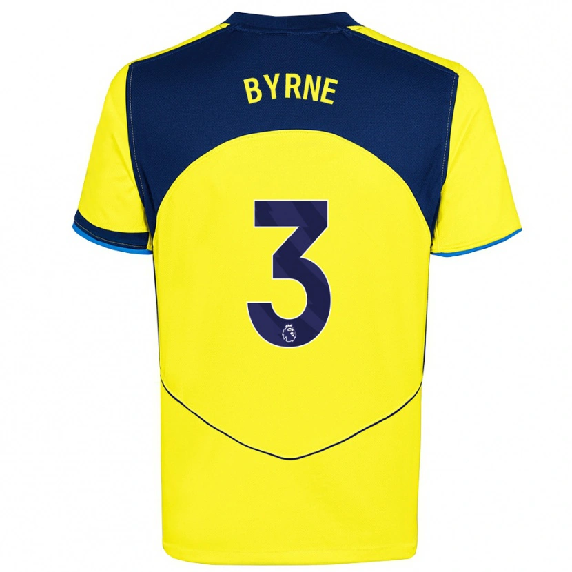 Danxen Mujer Camiseta Harry Byrne #3 Amarillo Marino Equipación Tercera 2025/26 La Camisa