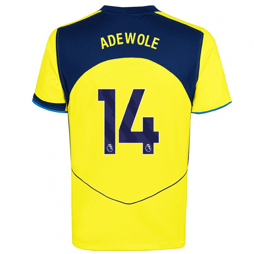Danxen Mujer Camiseta Miracle Adewole #14 Amarillo Marino Equipación Tercera 2025/26 La Camisa