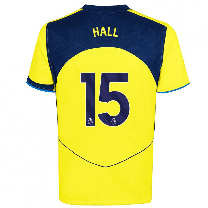 Danxen Mujer Camiseta Tye Hall #15 Amarillo Marino Equipación Tercera 2025/26 La Camisa
