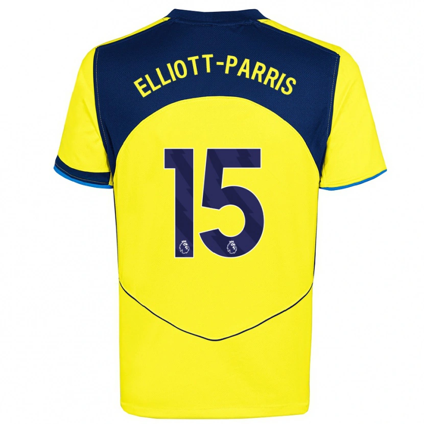 Danxen Mujer Camiseta Reiss Elliott-Parris #15 Amarillo Marino Equipación Tercera 2025/26 La Camisa