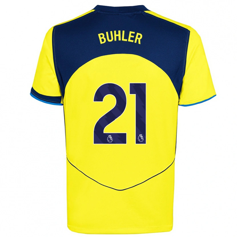 Danxen Mujer Camiseta Luana Bühler #21 Amarillo Marino Equipación Tercera 2025/26 La Camisa