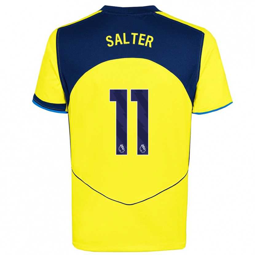 Danxen Mujer Camiseta Oliver Salter #11 Amarillo Marino Equipación Tercera 2025/26 La Camisa