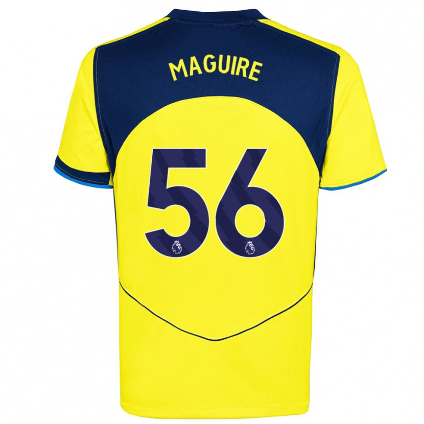 Danxen Mujer Camiseta Aaron Maguire #56 Amarillo Marino Equipación Tercera 2025/26 La Camisa